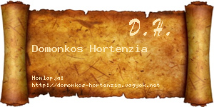 Domonkos Hortenzia névjegykártya
