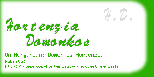 hortenzia domonkos business card